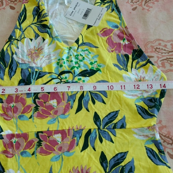 Free People Yellow Bodysuit Floral Bodysuit Yellow Summer Spring Sexy - Picture 5 of 8